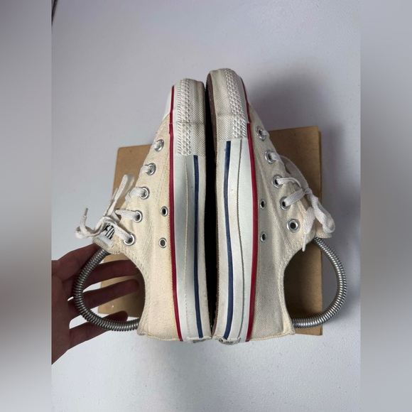 Vintage Converse Made in USA Shoes M 3 W 5 low white Chuck Taylor - Picture 8 of 13
